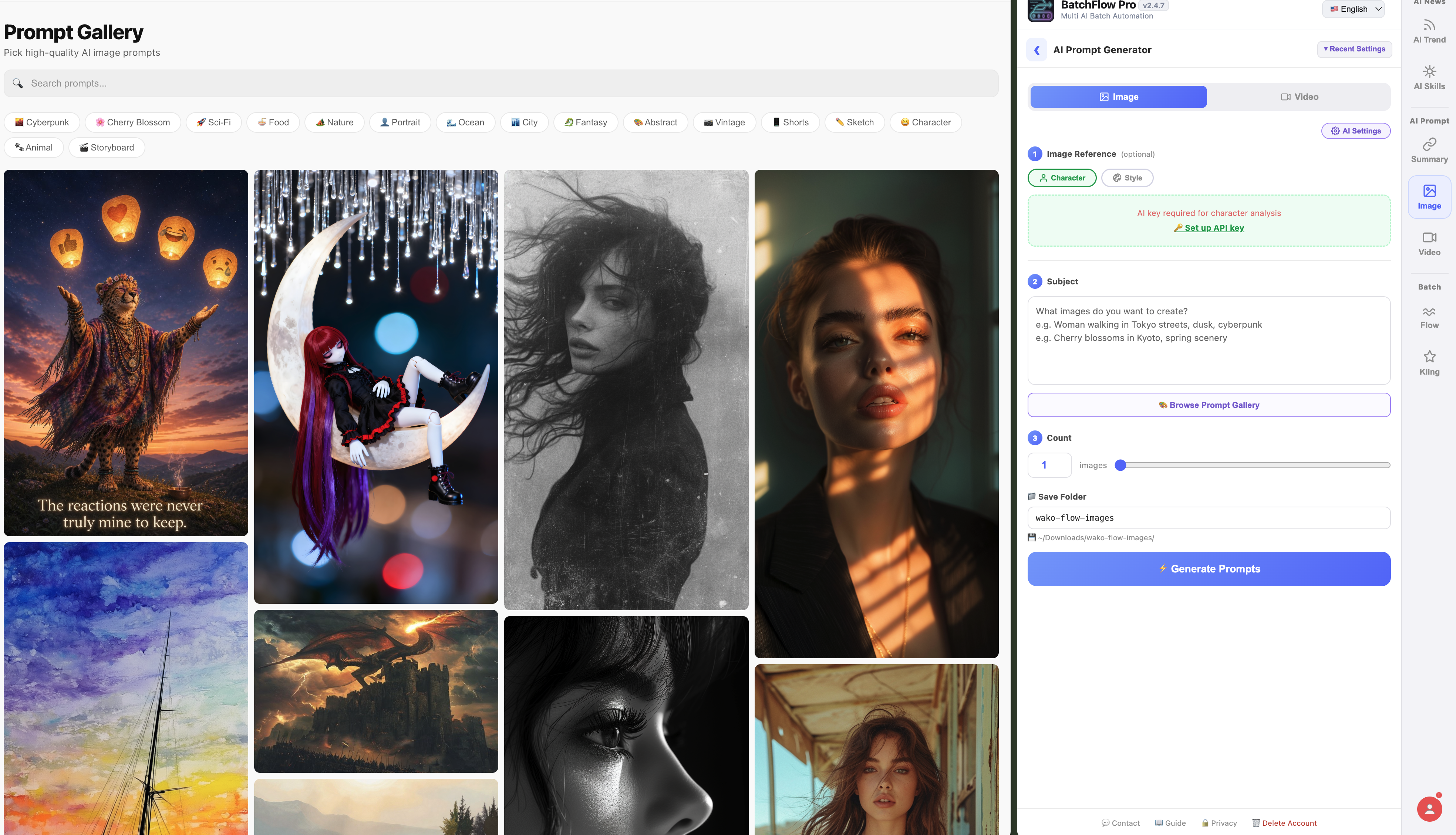 Prompt Gallery with AI Prompt Generator